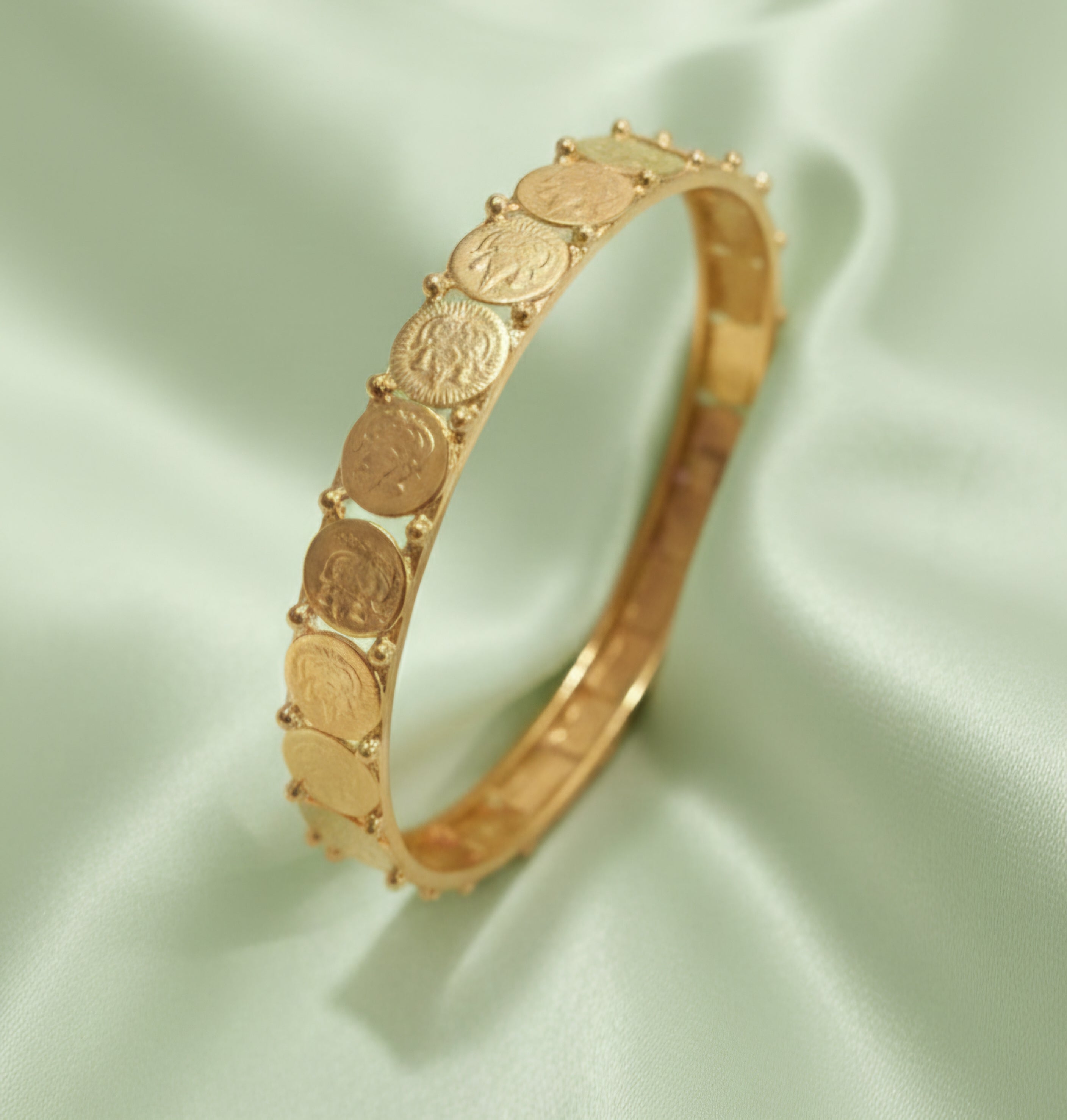 Coin Lakshmi Bangles - Traditional Temple Jewelry