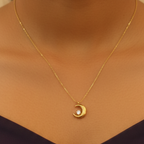 Moon Stone Pendant Necklace