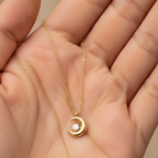 Moon Stone Pendant Necklace