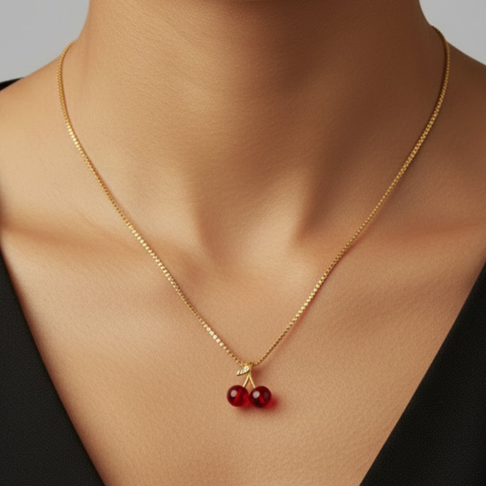 Cherry Pendant Necklace