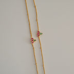 Dual Floral Motif Anklet
