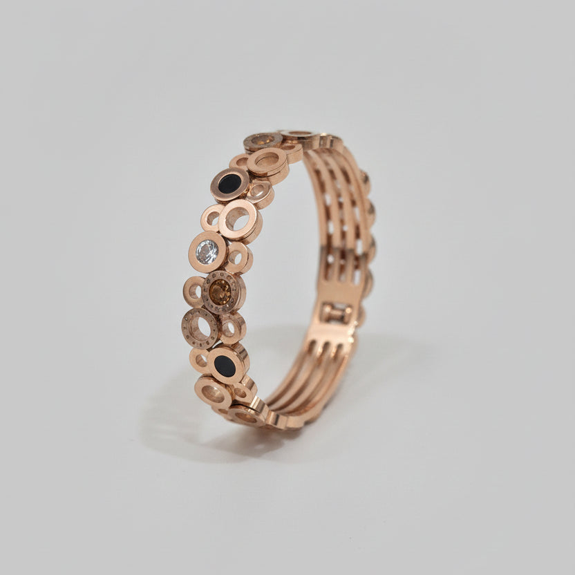 Circle Charm Statement Bracelet