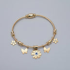 Butterfly & Floral Charm Bracelet