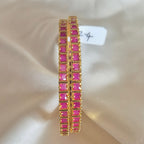 Ruby Line Elegance Bangles(pair)