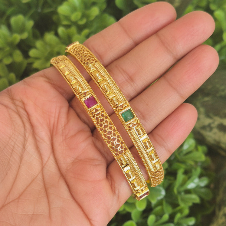 Emerald Ruby Heritage Bangles