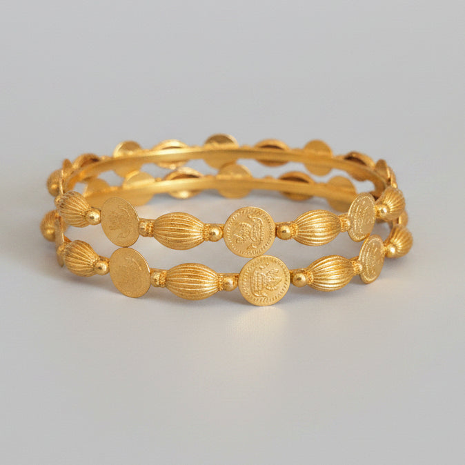 Lakshmi Coin Antique Bangles