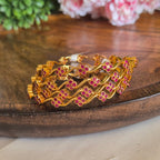 Ruby Blossom Heritage Bangles
