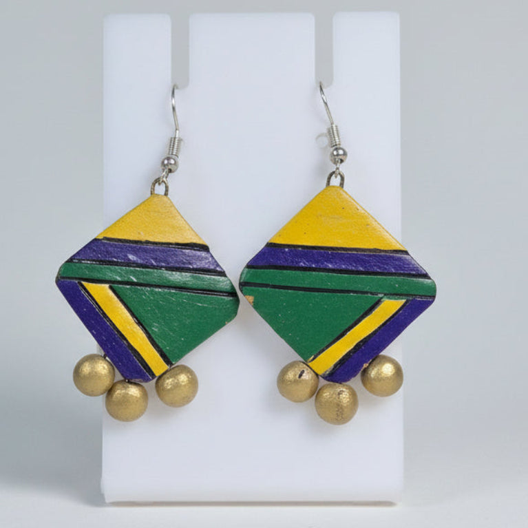 Color Block Diamond Earrings