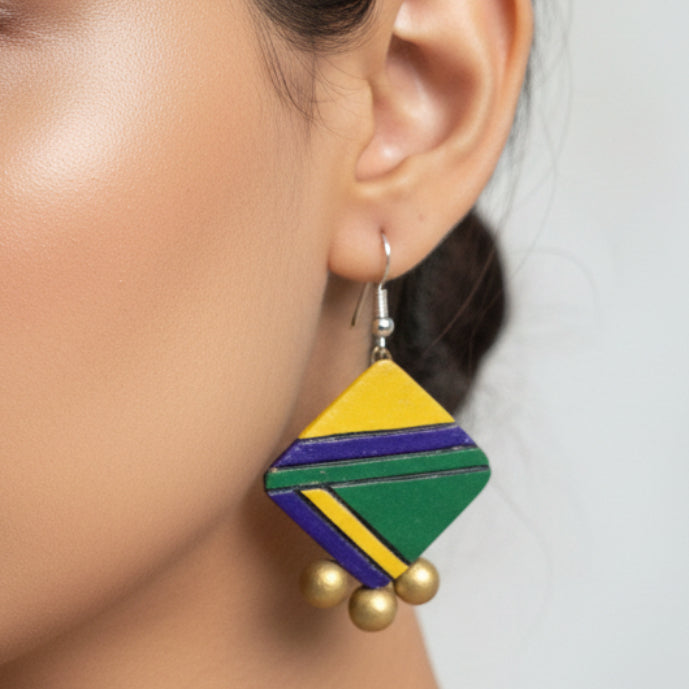 Color Block Diamond Earrings