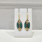 Turquoise Floral Leaf Earrings