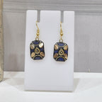 Classic Stone Square Earrings