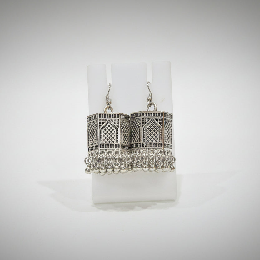 Antique Silver Temple Jhumka