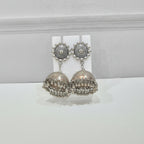 Boho Coin Dome Jhumka (Silver)