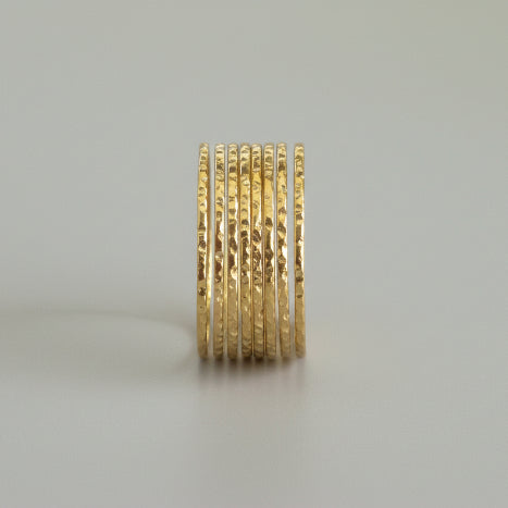 Multi-Line Textured Stack Ring