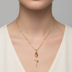 Golden Rose Pendant Necklace