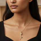 Golden Rose Pendant Necklace
