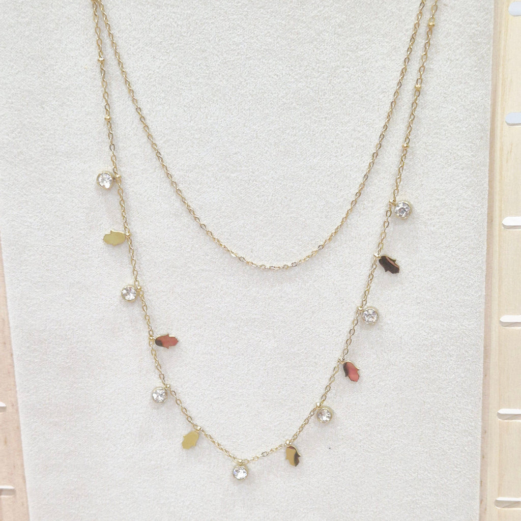 Flutter Charm Layered Anti-Tarnish Necklace