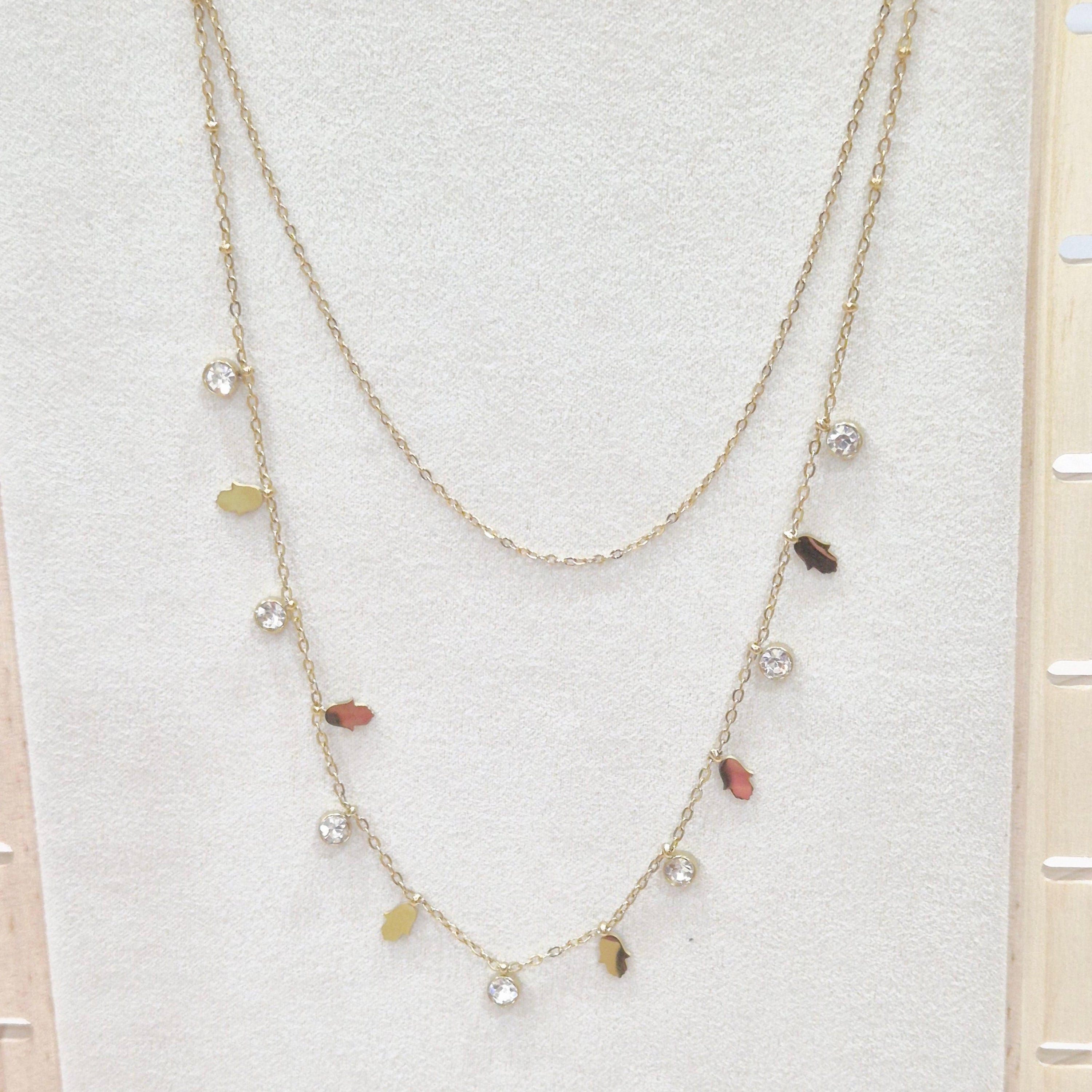 Flutter Charm Layered Anti-Tarnish Necklace