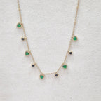 Emerald Hearts Anti-Tarnish Necklace