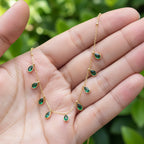 Emerald Dewdrop Anti-Tarnish Necklace