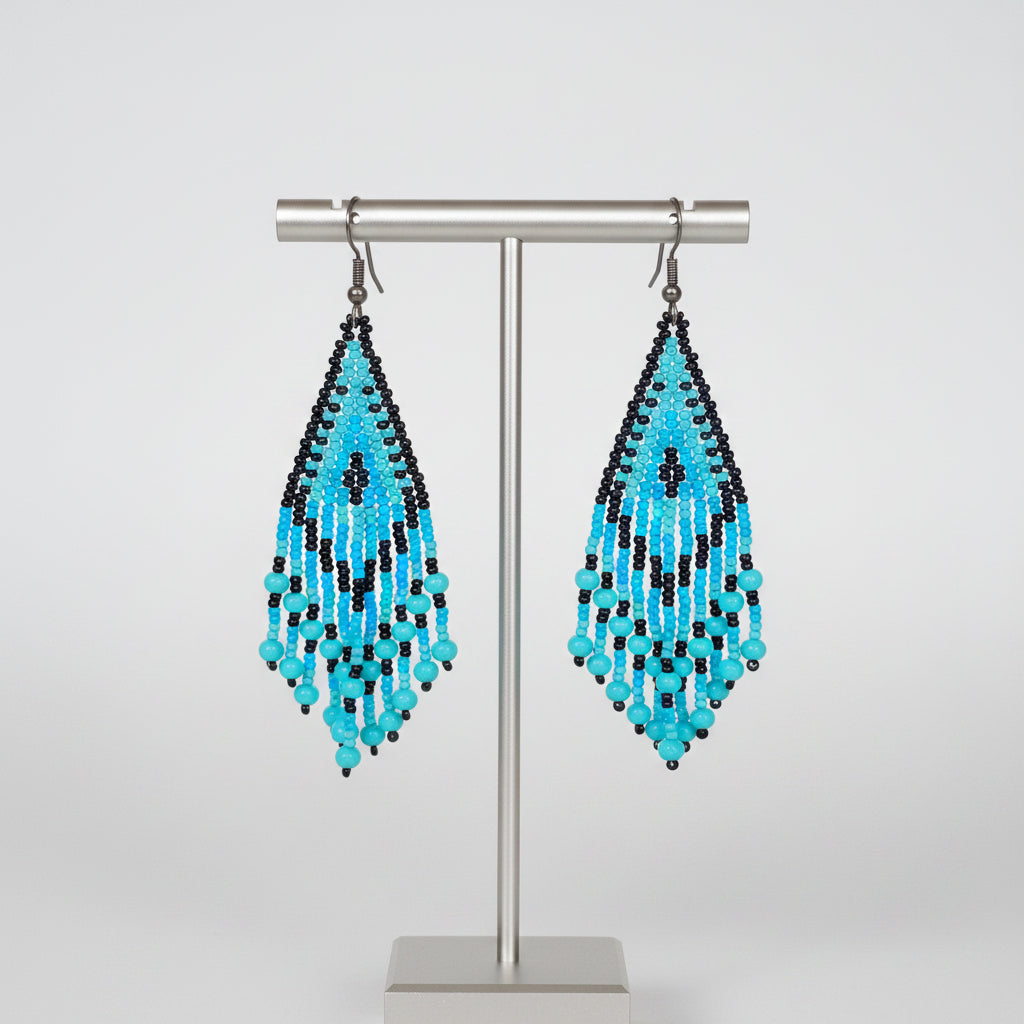 Turquoise Whisper Beaded Earrings