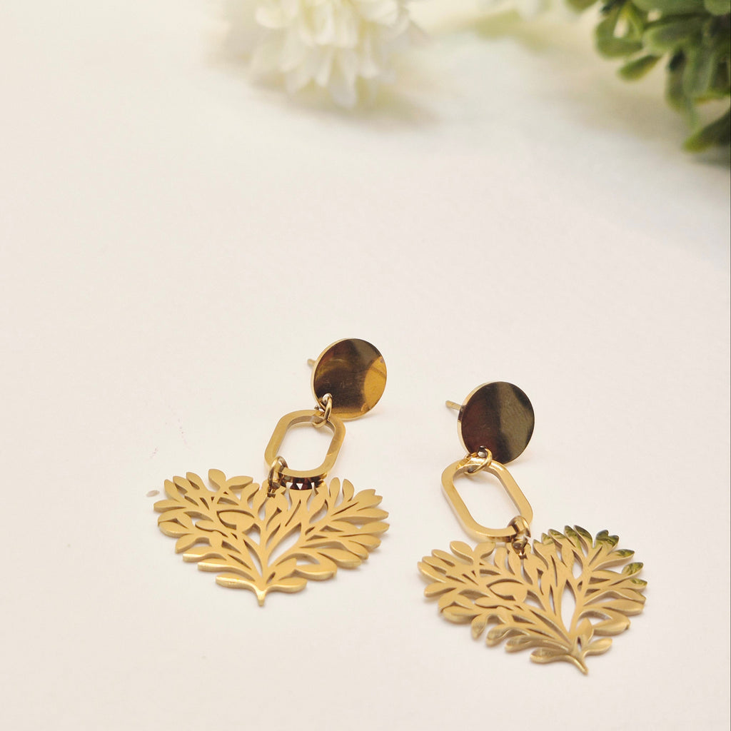 Golden Leaf Earrings
