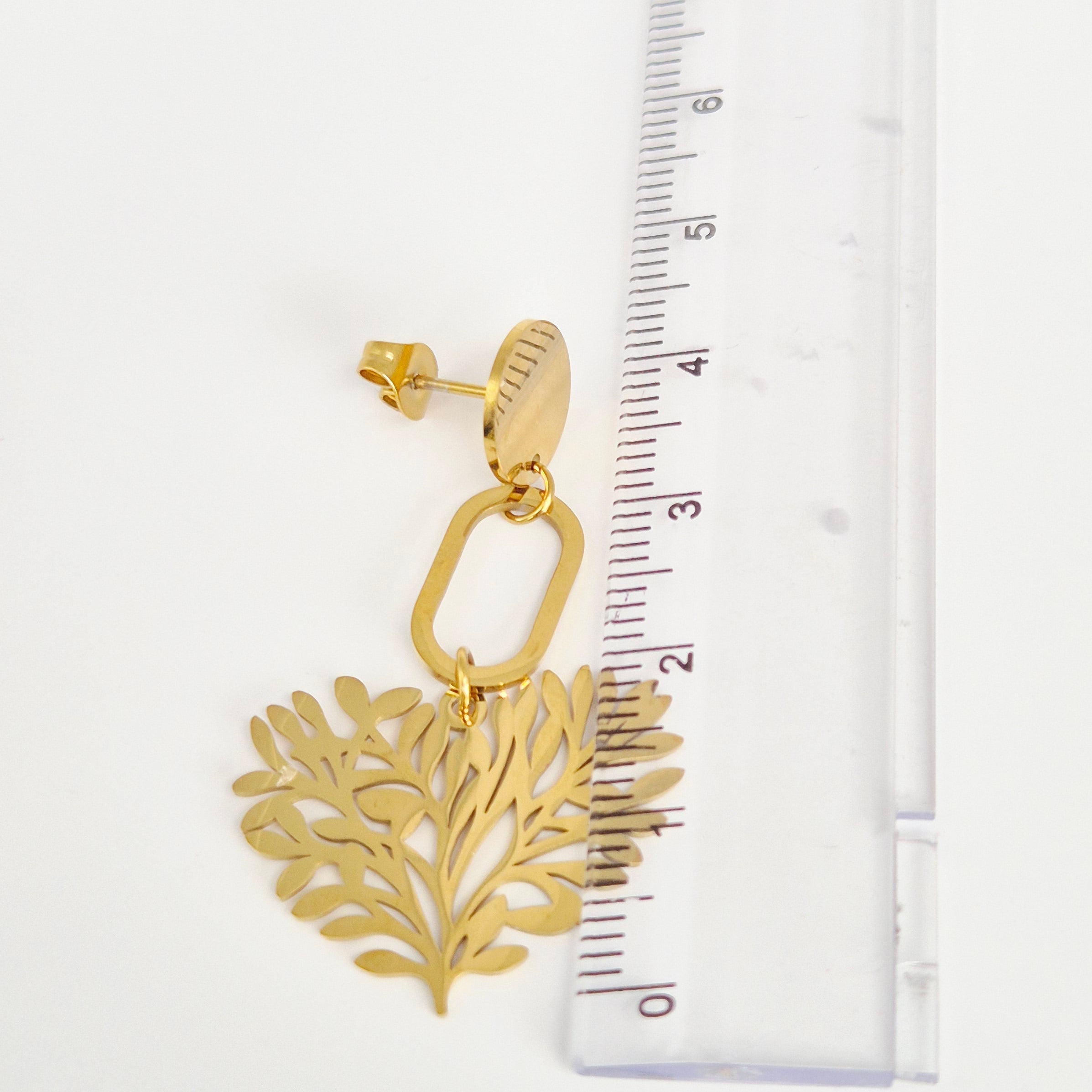 Golden Leaf Earrings