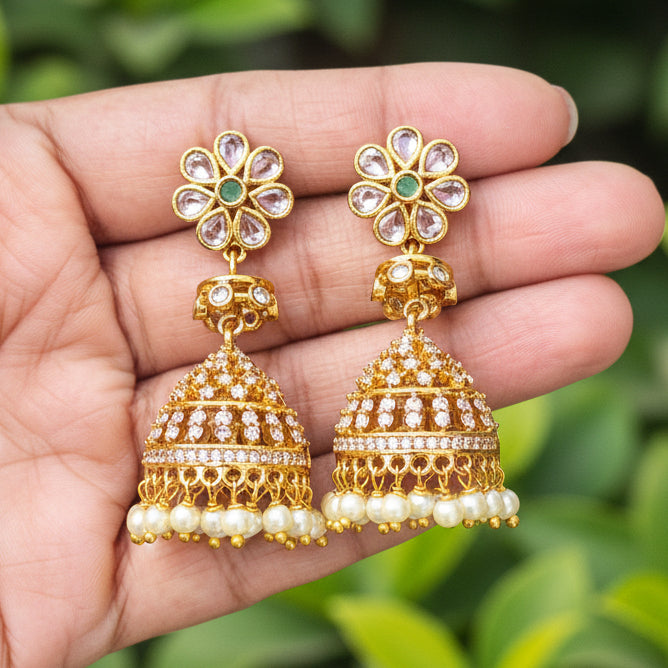 Lotus Flower Jhumka