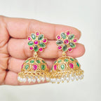 Floral Pearl Jhumka