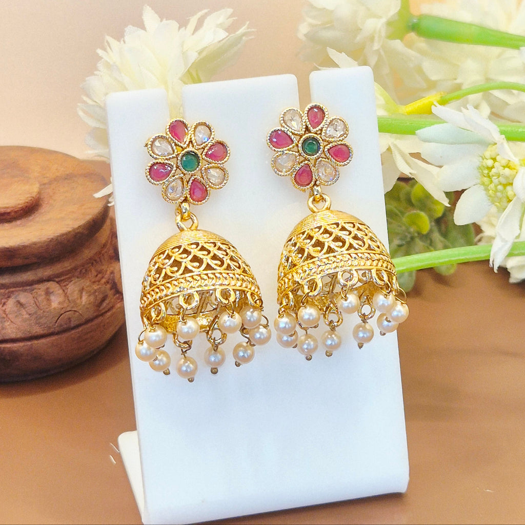 Traditional Floral Jhumka