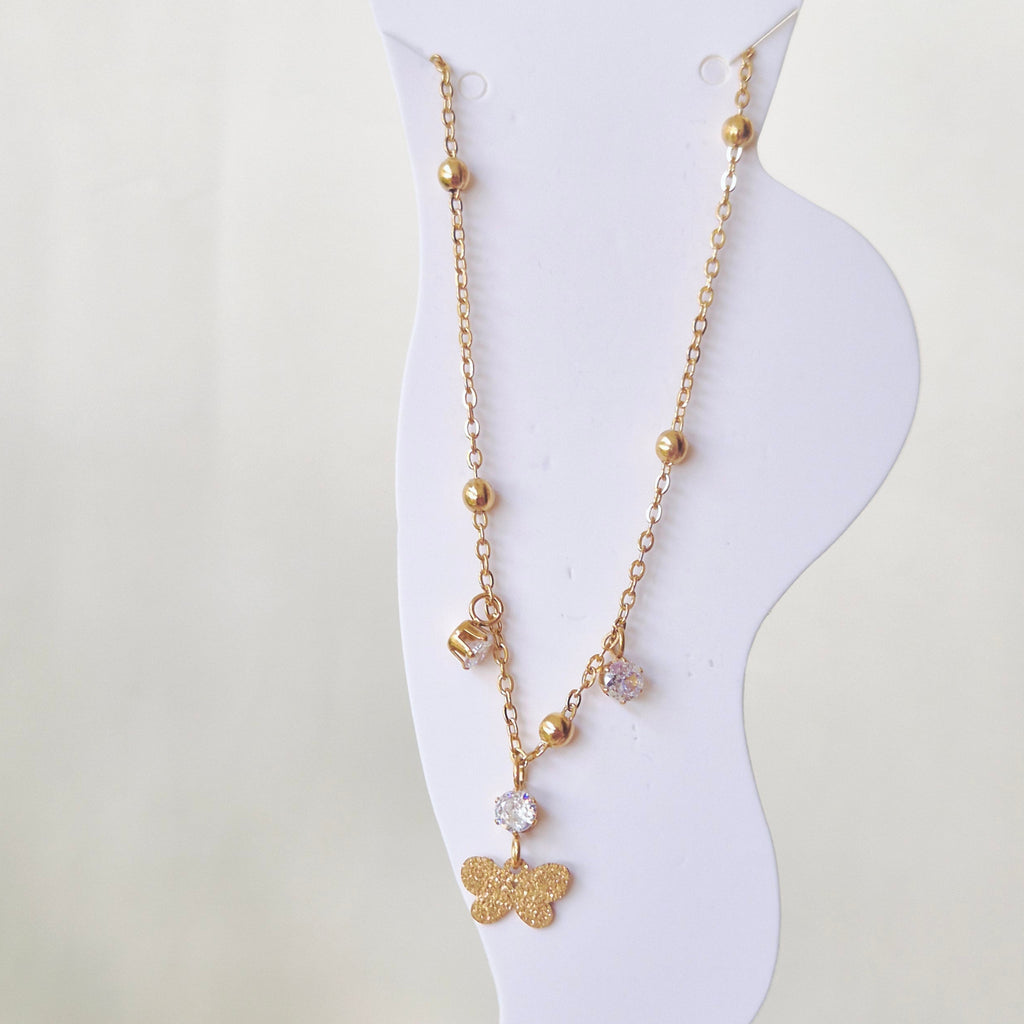 Crystal Butterfly Anklet