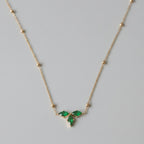 Emerald Leaf Necklace