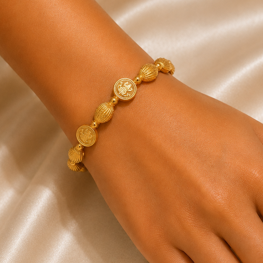 Lakshmi Coin Antique Bangles