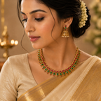 Temple Stone Necklace Set