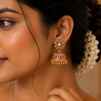 Navaratna Floral Jhumka