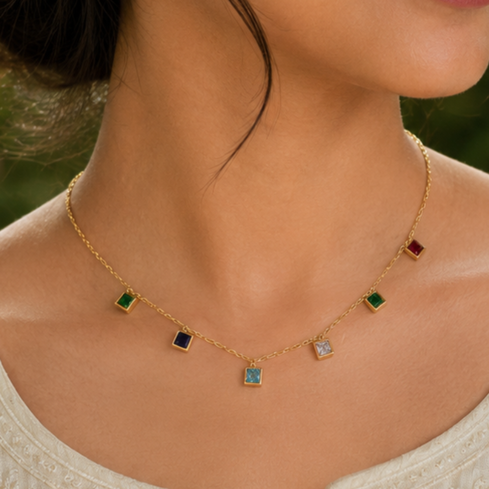 Prism Charm Anti-Tarnish Necklace