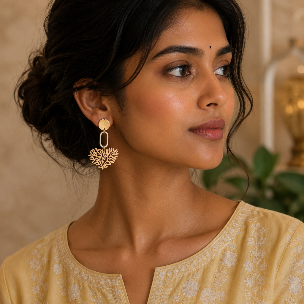 Golden Leaf Earrings