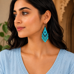 Turquoise Whisper Beaded Earrings
