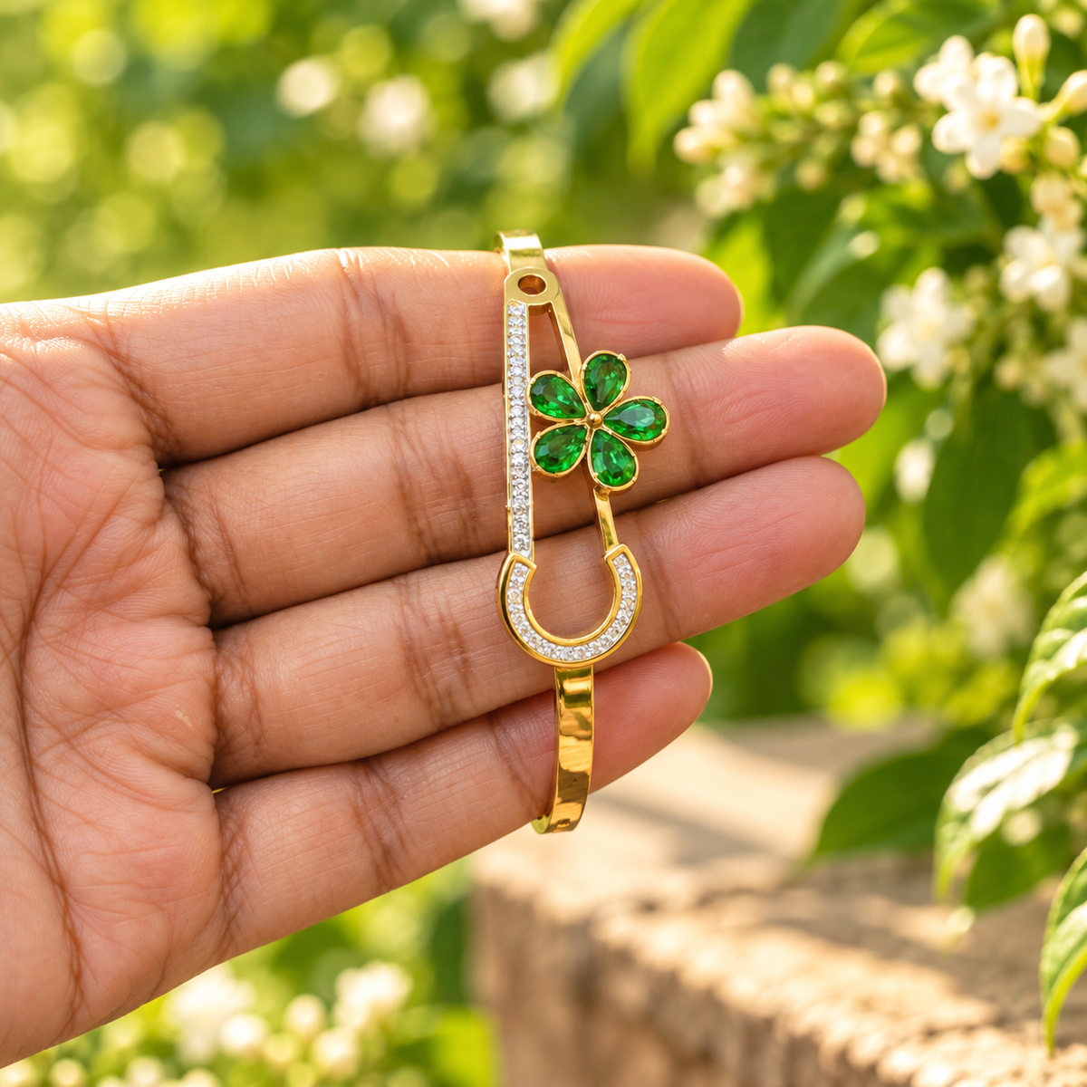 Emerald Bloom Bracelet