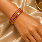 Ruby Line Elegance Bangles(pair)