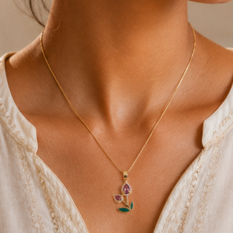 Tulip pendant Necklace