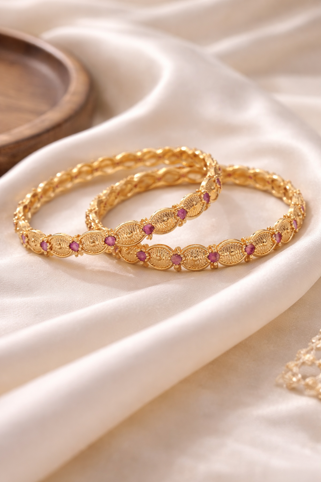 Classic Ruby Stone Gold-Plated
