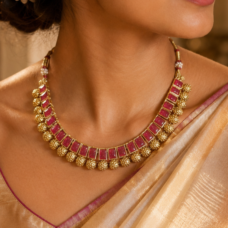 Ruby Temple Choker Set